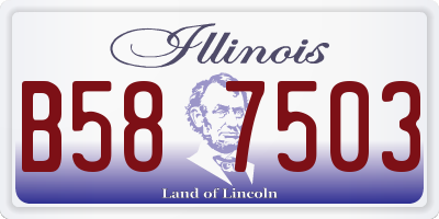 IL license plate B587503
