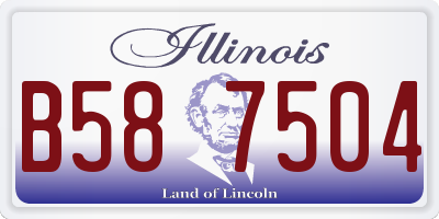 IL license plate B587504