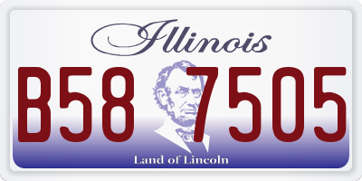 IL license plate B587505