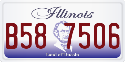 IL license plate B587506