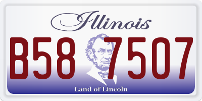 IL license plate B587507