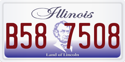 IL license plate B587508