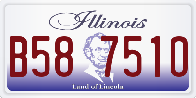 IL license plate B587510