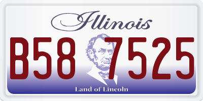 IL license plate B587525