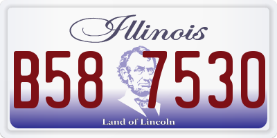 IL license plate B587530