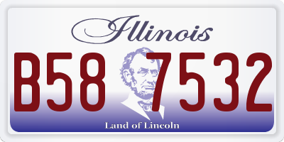 IL license plate B587532