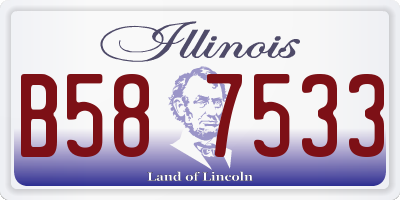 IL license plate B587533