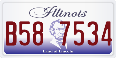 IL license plate B587534