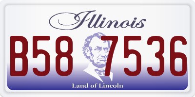 IL license plate B587536