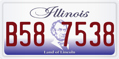 IL license plate B587538