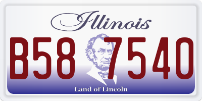 IL license plate B587540