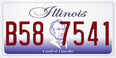 IL license plate B587541
