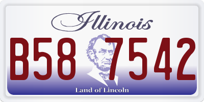 IL license plate B587542