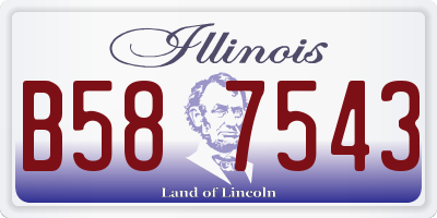 IL license plate B587543