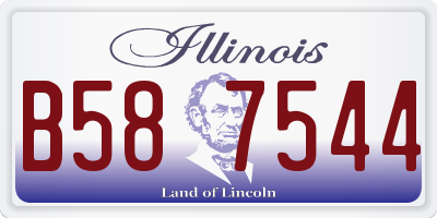 IL license plate B587544