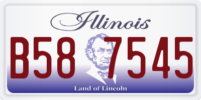 IL license plate B587545