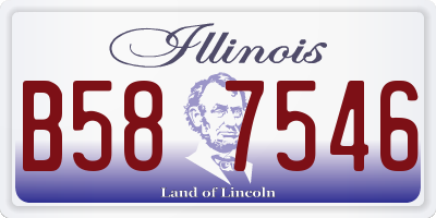 IL license plate B587546