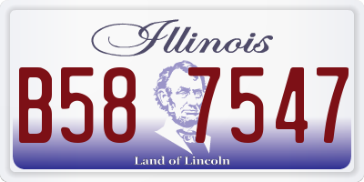 IL license plate B587547
