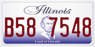 IL license plate B587548