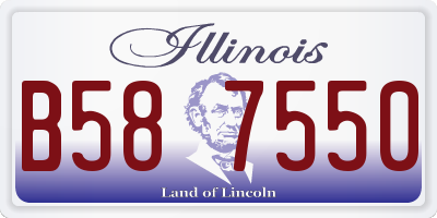 IL license plate B587550