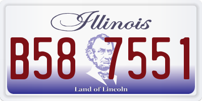 IL license plate B587551