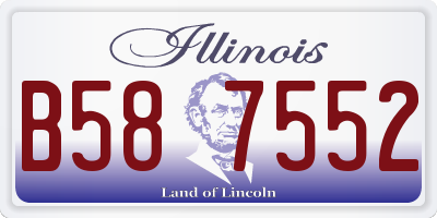 IL license plate B587552