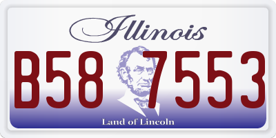 IL license plate B587553