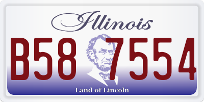 IL license plate B587554