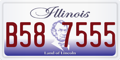 IL license plate B587555
