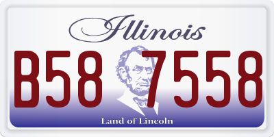 IL license plate B587558