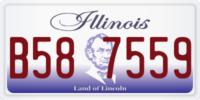IL license plate B587559