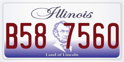 IL license plate B587560