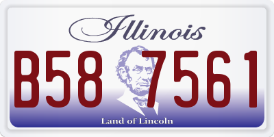 IL license plate B587561