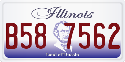 IL license plate B587562