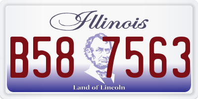 IL license plate B587563