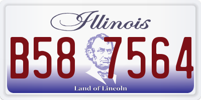 IL license plate B587564
