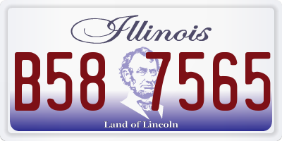 IL license plate B587565