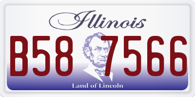 IL license plate B587566