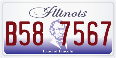 IL license plate B587567