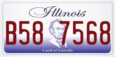 IL license plate B587568