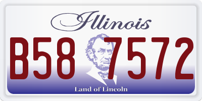 IL license plate B587572