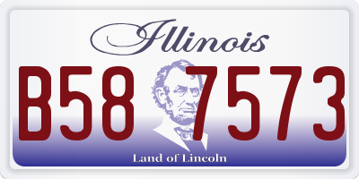 IL license plate B587573