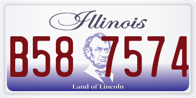 IL license plate B587574