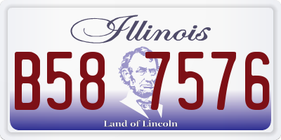IL license plate B587576