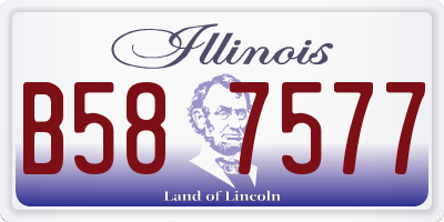 IL license plate B587577