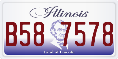 IL license plate B587578