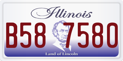 IL license plate B587580