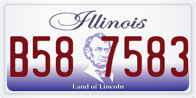 IL license plate B587583