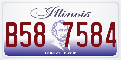IL license plate B587584