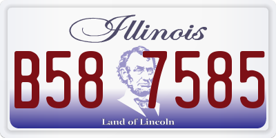 IL license plate B587585